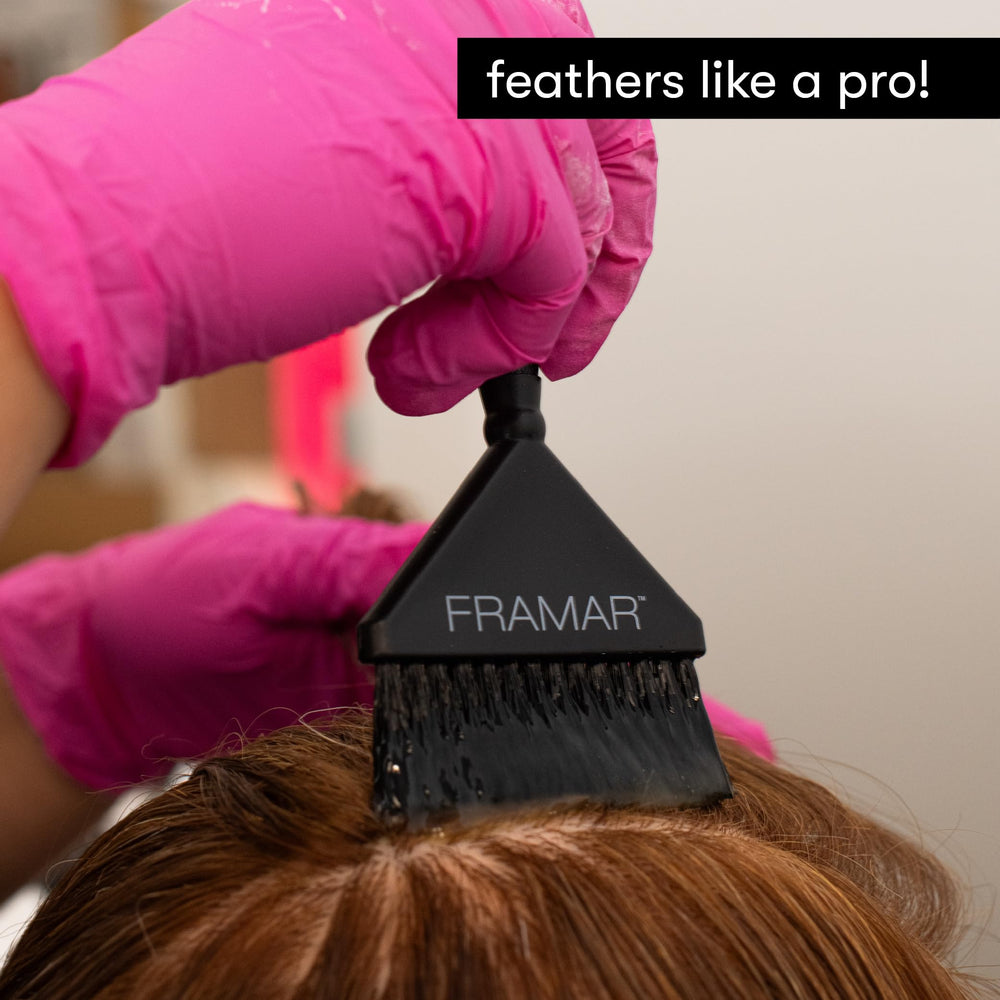 FRAMAR Root Repair Short Fluffy Bristles enable precise detailing near roots.