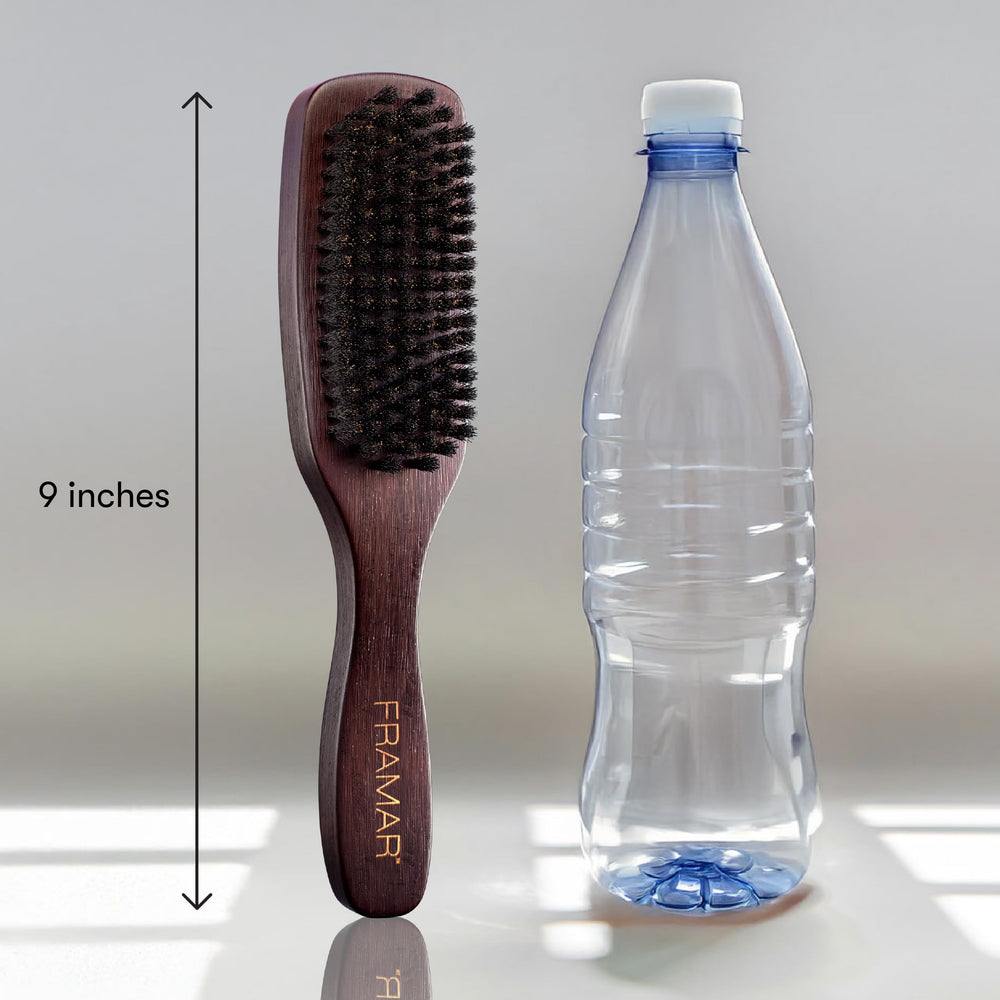 FRAMAR Slick Back Brush bun styling for a polished look.