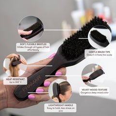 FRAMAR Slick Back Brush smoothing action reduces frizz and flyaways.