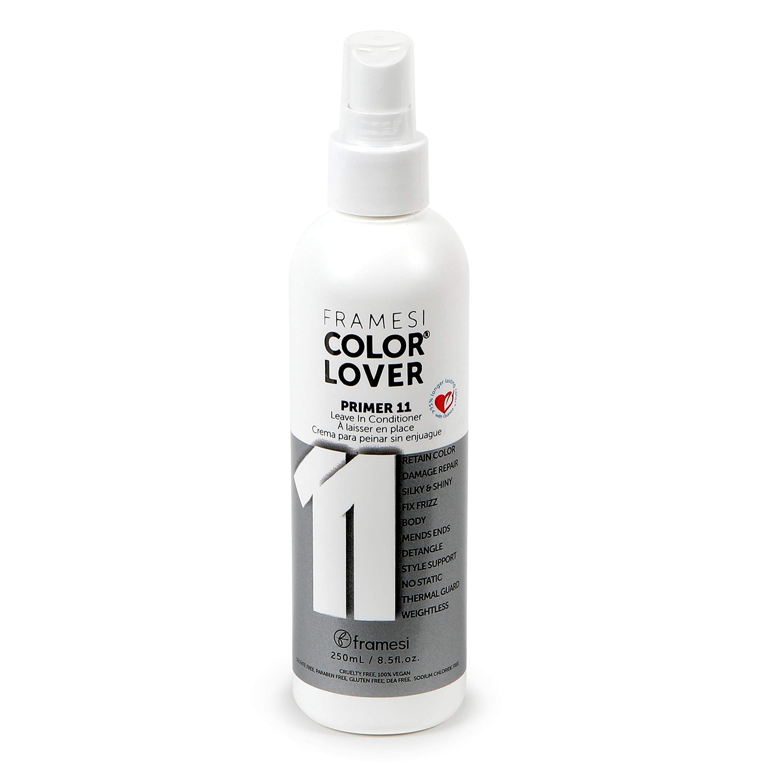 Framesi Color Lover Primer 11 bottle showing color protection for vibrant hair
