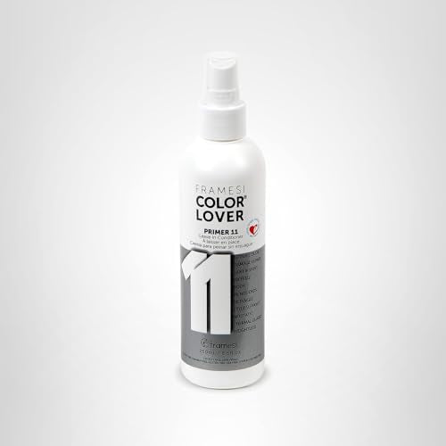 Framesi Color Lover Primer 11 weightless formula shown on hair