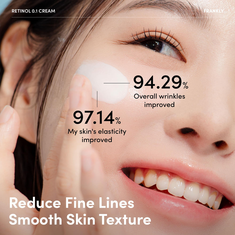 FRANKLY Retinol 0.1% crema, ingrediente ginseng, ofrece soporte de hidratación durante la rutina.