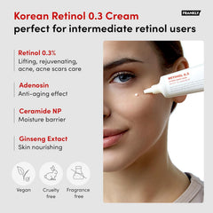 Aplicación suave con ceramidas y ginseng para hidratación continua.