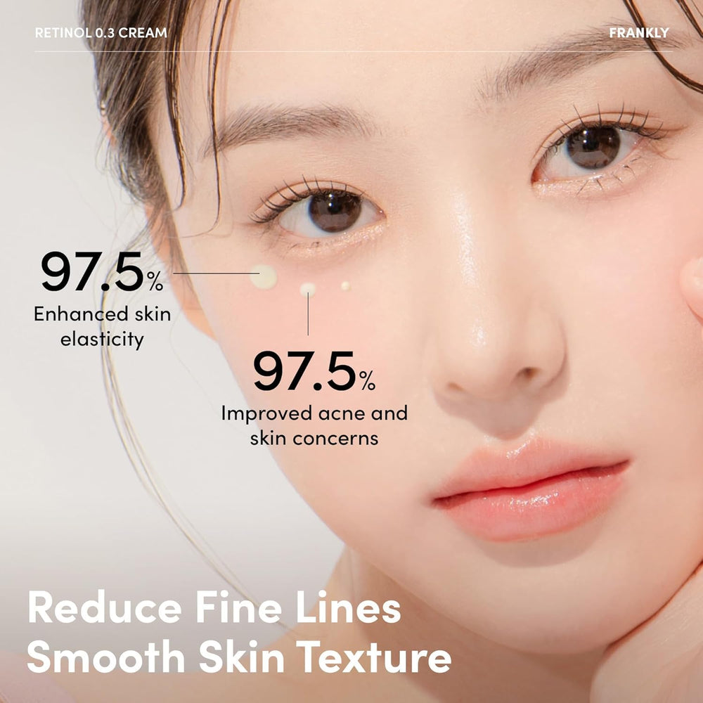 FRANKLY Retinol 0.3% Cream ayuda a suavizar líneas finas de forma suave.