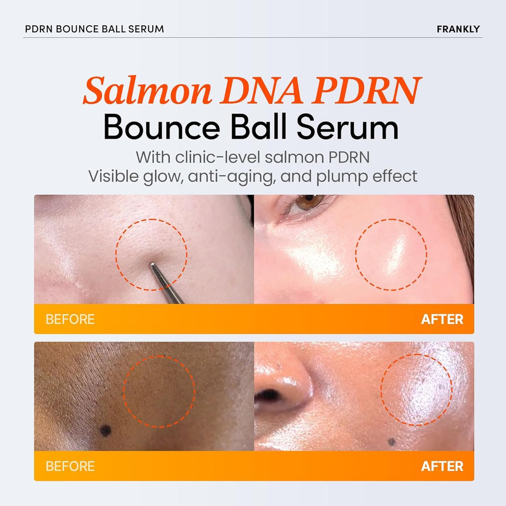 Melted orange bounce ball dissolves into a lightweight serum after shaking