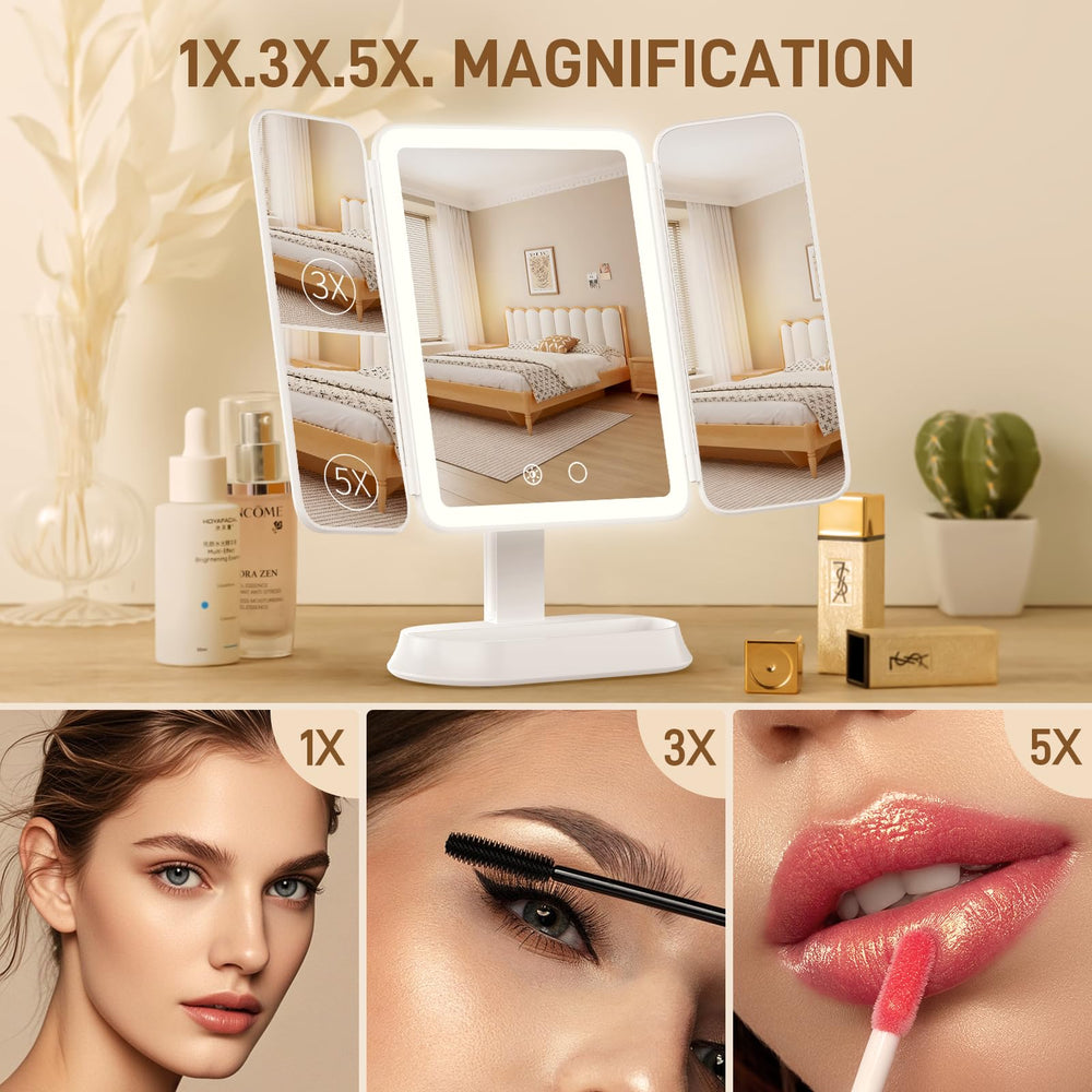 FRANO vanity mirror with 80 LED lights delivering true color in multiple tones