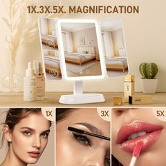 FRANO vanity mirror with 80 LED lights delivering true color in multiple tones