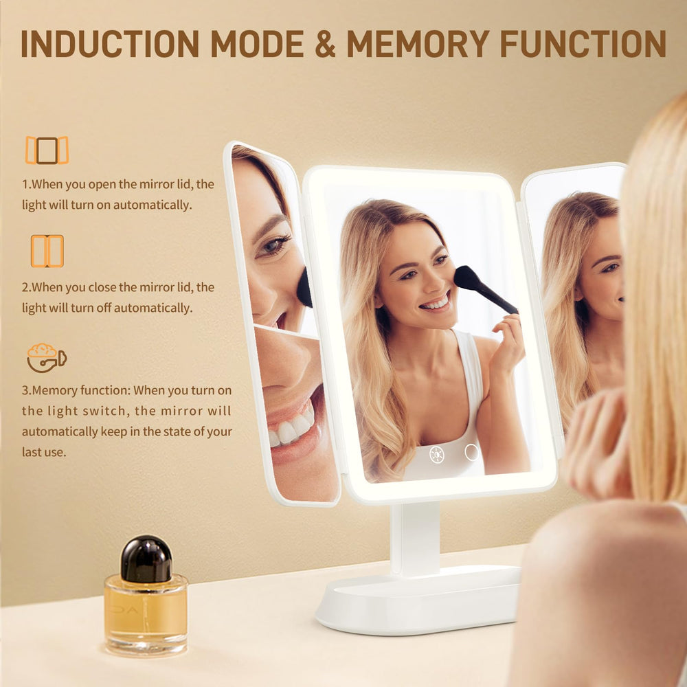 FRANO vanity mirror USB-C charging for convenient power on the go