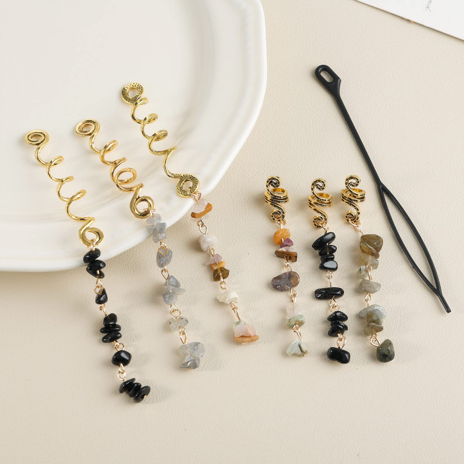 FRDTLUTHW Braids jewelry set showcases six styles for versatile looks.