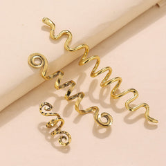 FRDTLUTHW broches espiral para trenzas, borde dorado que destaca.
