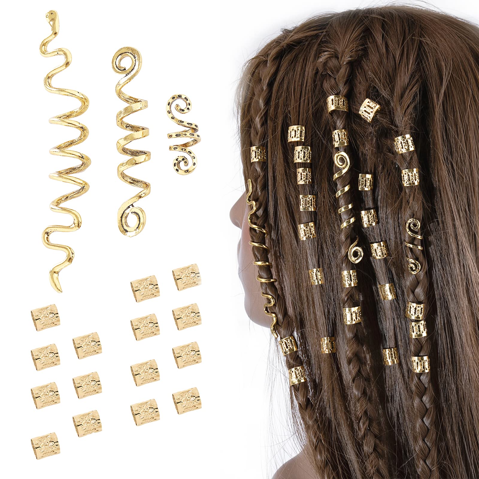 FRDTLUTHW joyas para trenzas en oro, brillos para fiestas.