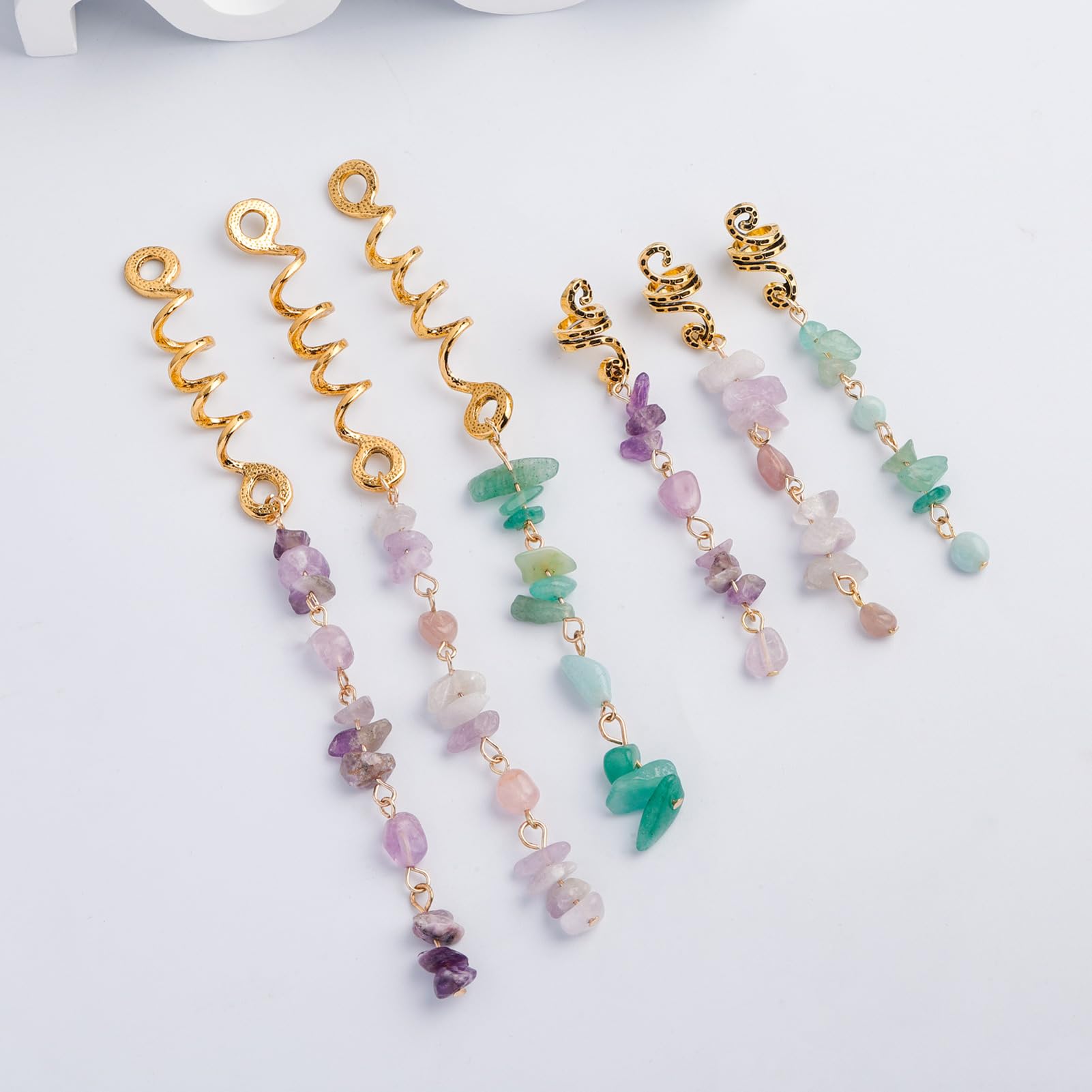 FRDTLUTHW retro metal accents add vintage charm to dreadlocks