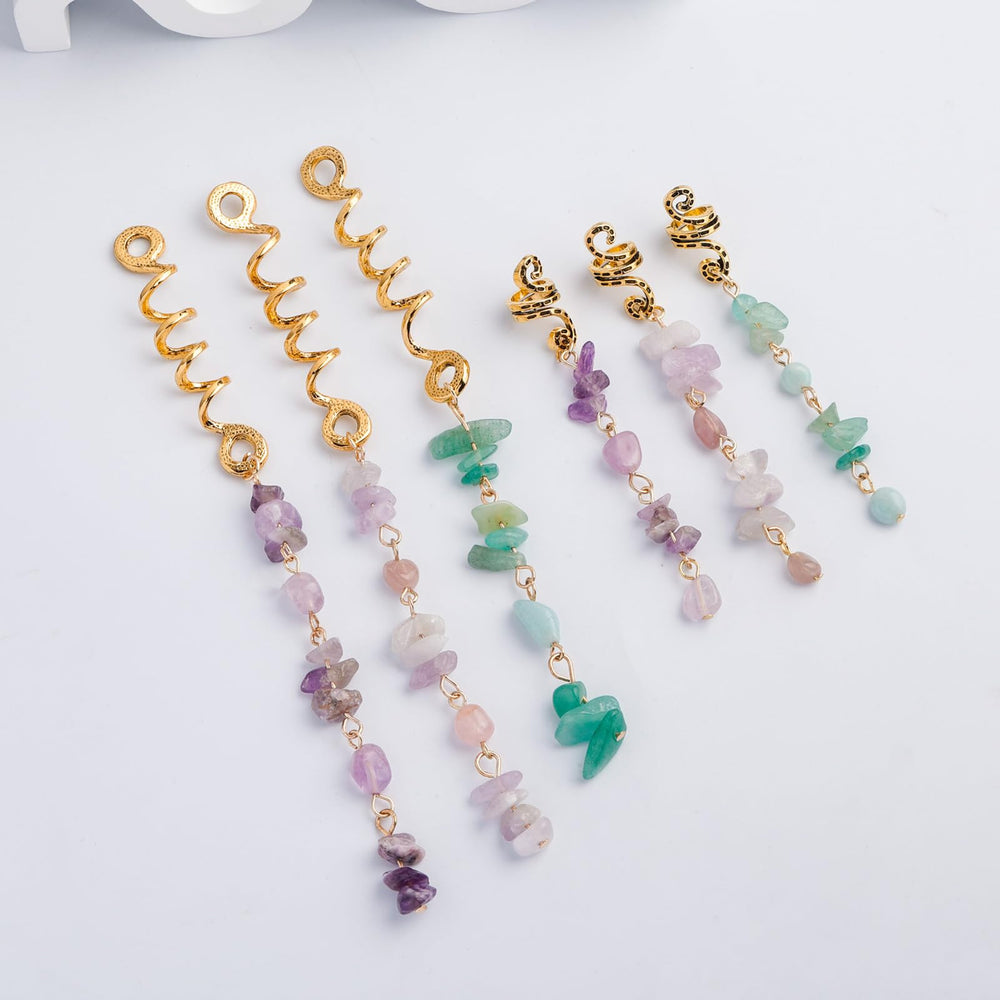 FRDTLUTHW retro metal accents add vintage charm to dreadlocks