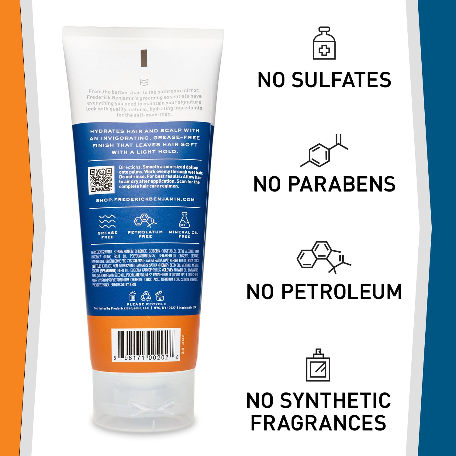 Frederick Benjamin Daily Hydrator, fijación ligera para estilo diario.