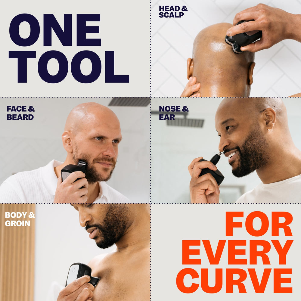 Freebird FlexSeries attachments kit includes five tools for full grooming.
