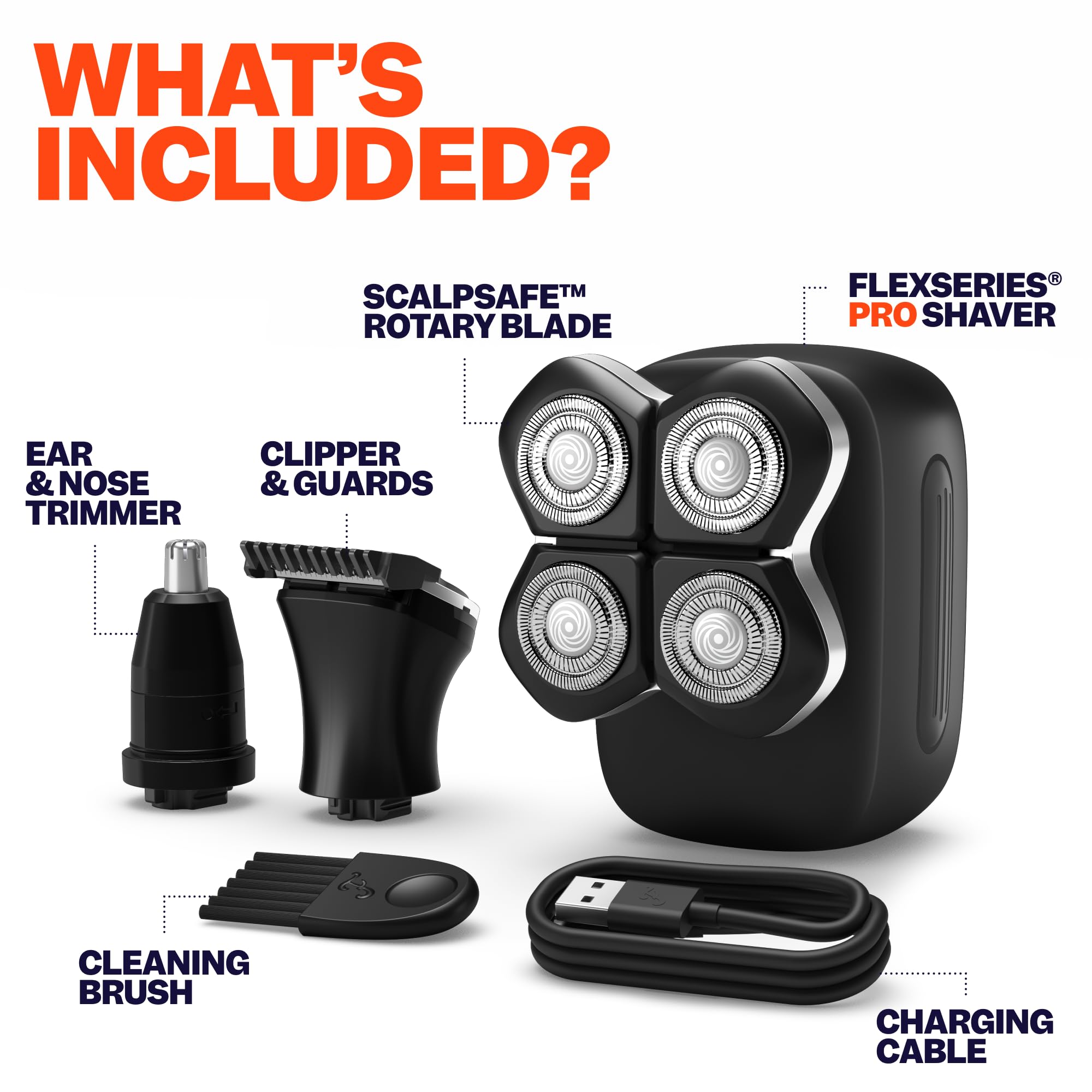 Freebird FlexSeries back shaver reaches hard-to-reach areas with ease.