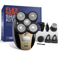 Freebird FlexSeries head shaver delivers a smooth shave in wet or dry use.