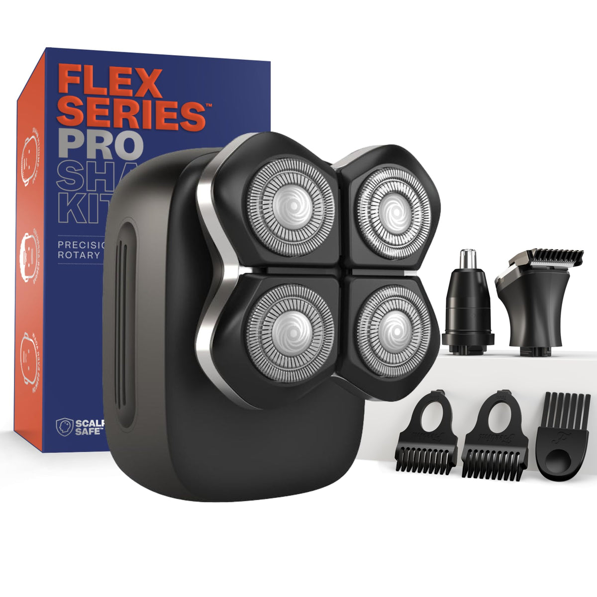 Freebird FlexSeries head shaver for a smooth scalp shave in wet or dry conditions.