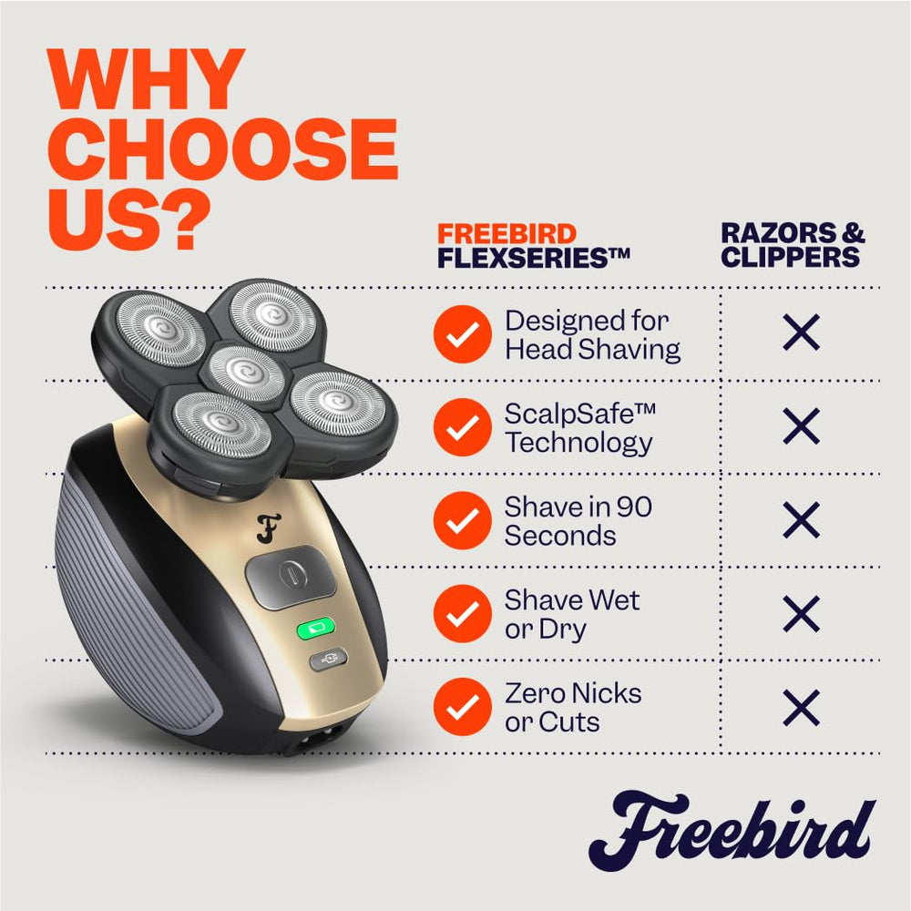 Freebird FlexSeries rapid USB charger for quick starts.