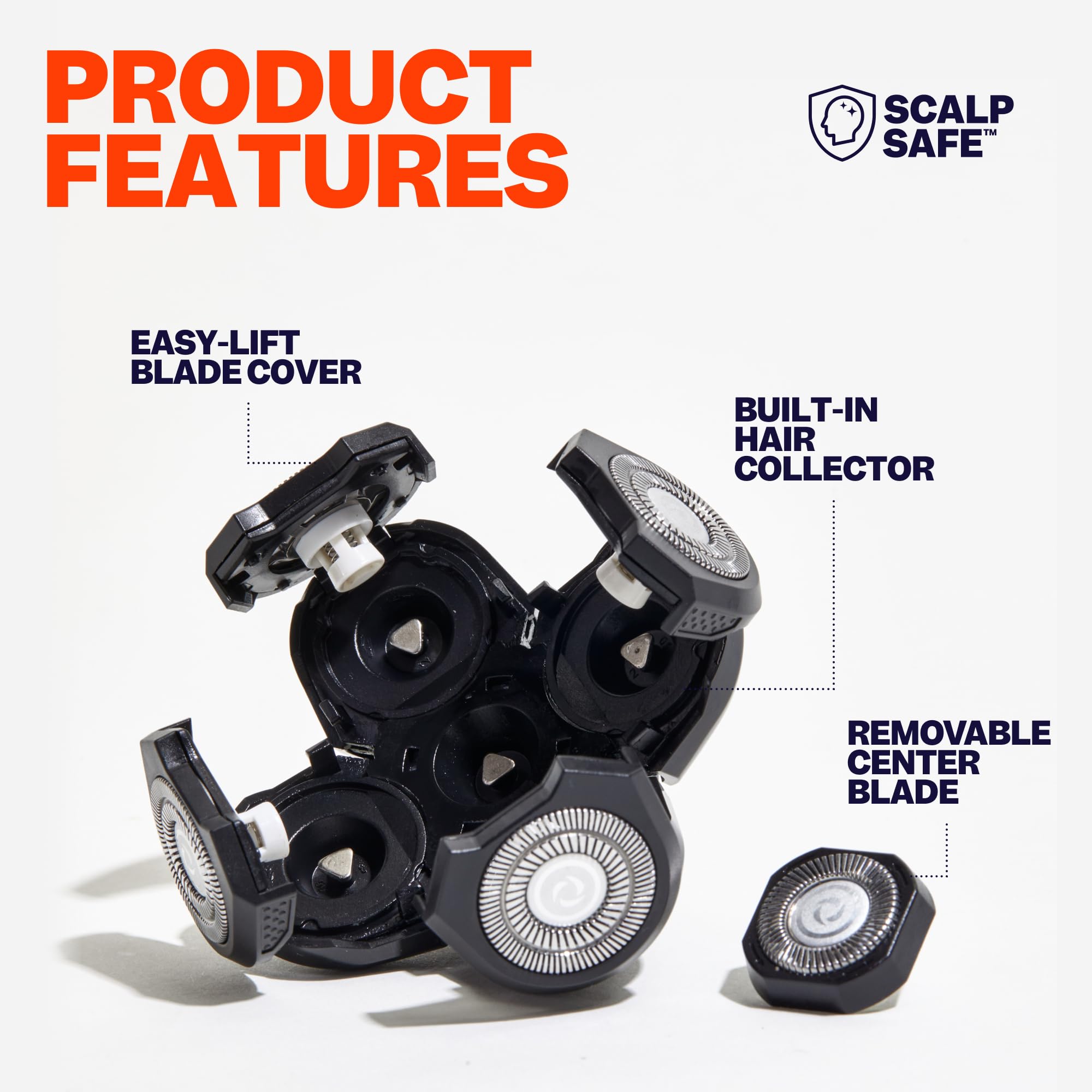 Freebird FlexSeries scalp-safe design delivers comfortable, irritation-free shaving.