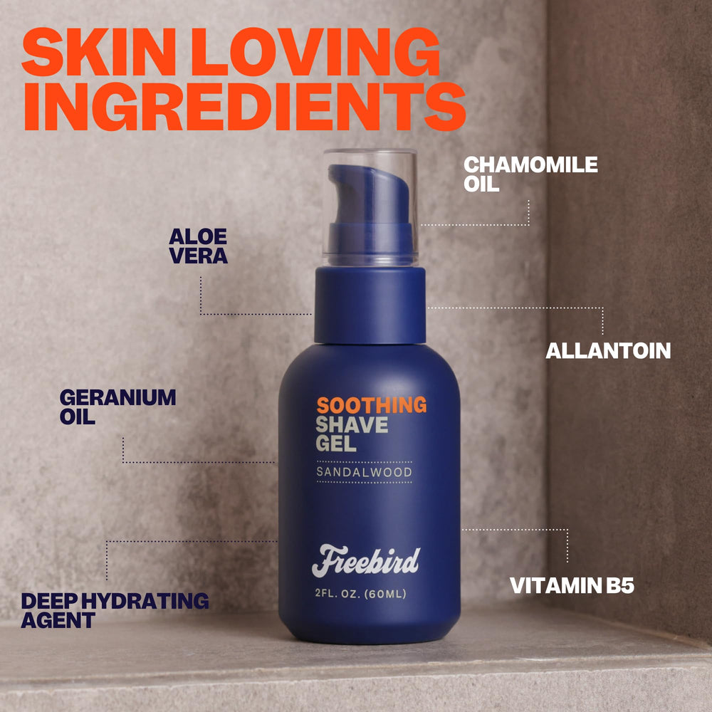 Freebird Shave Gel clear texture close-up for precise visibility