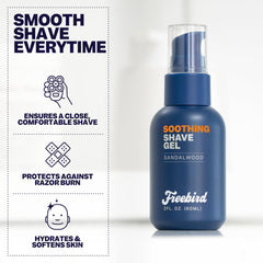 Freebird Shave Gel travel pack in compact 60ml size for gym bags