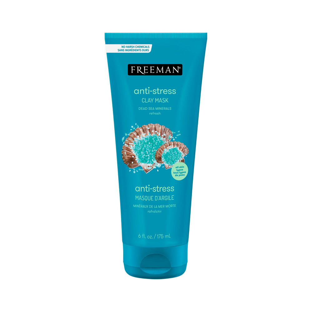 Freeman Anti-Stress Clay Mask tube ready for quick pore refresh