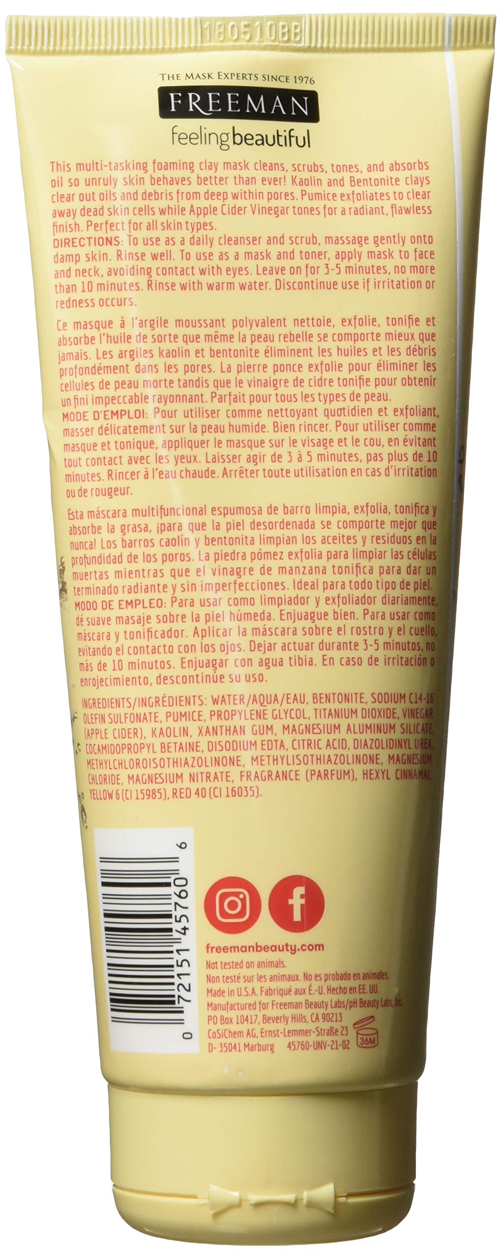 Freeman exfoliante con piedra pómez, deja la piel más lisa y mate