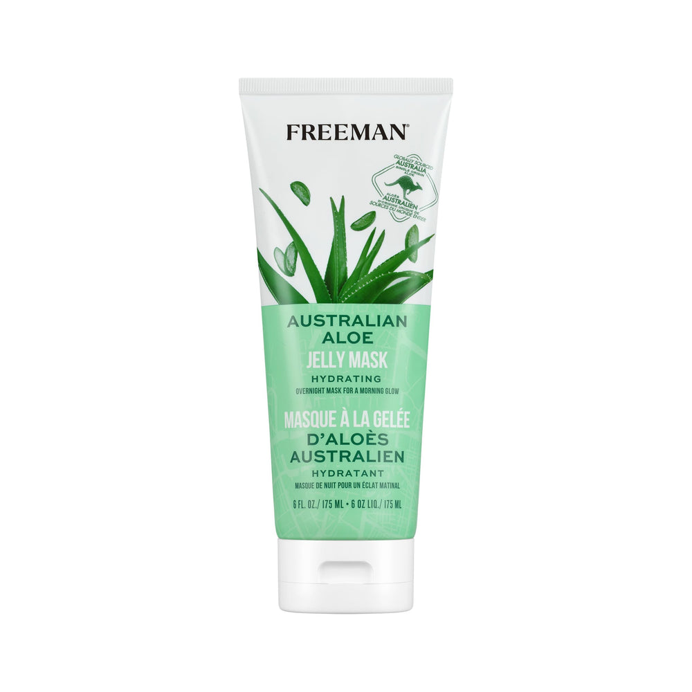 Freeman Exotic Blends Australian Aloe Jelly Mask tube showing soothing hydration for all skin types