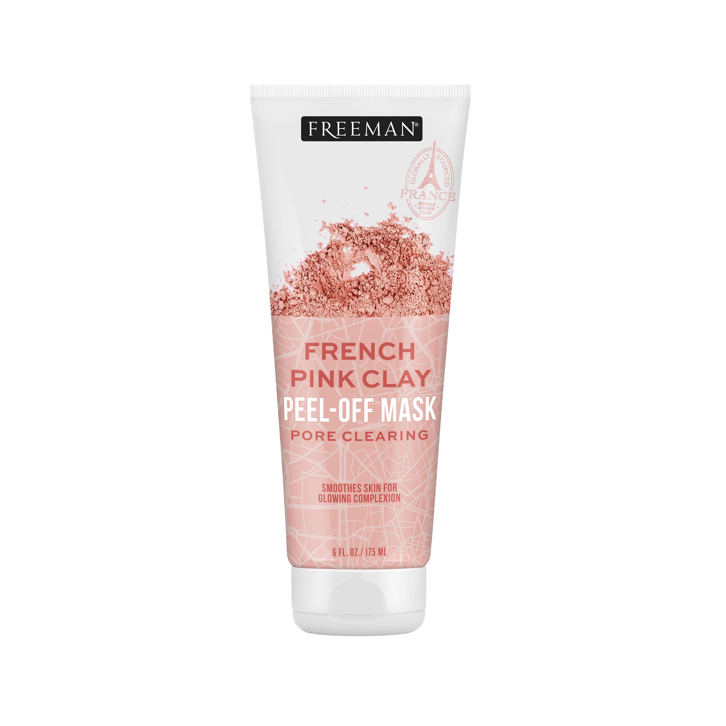 Freeman Exotic Blends French Pink Clay Peel-Off Mask for pore clearing and refreshed skin.