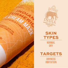 Freeman Exotic Blends Indian Turmeric Gel Cream Mask application on clean skin