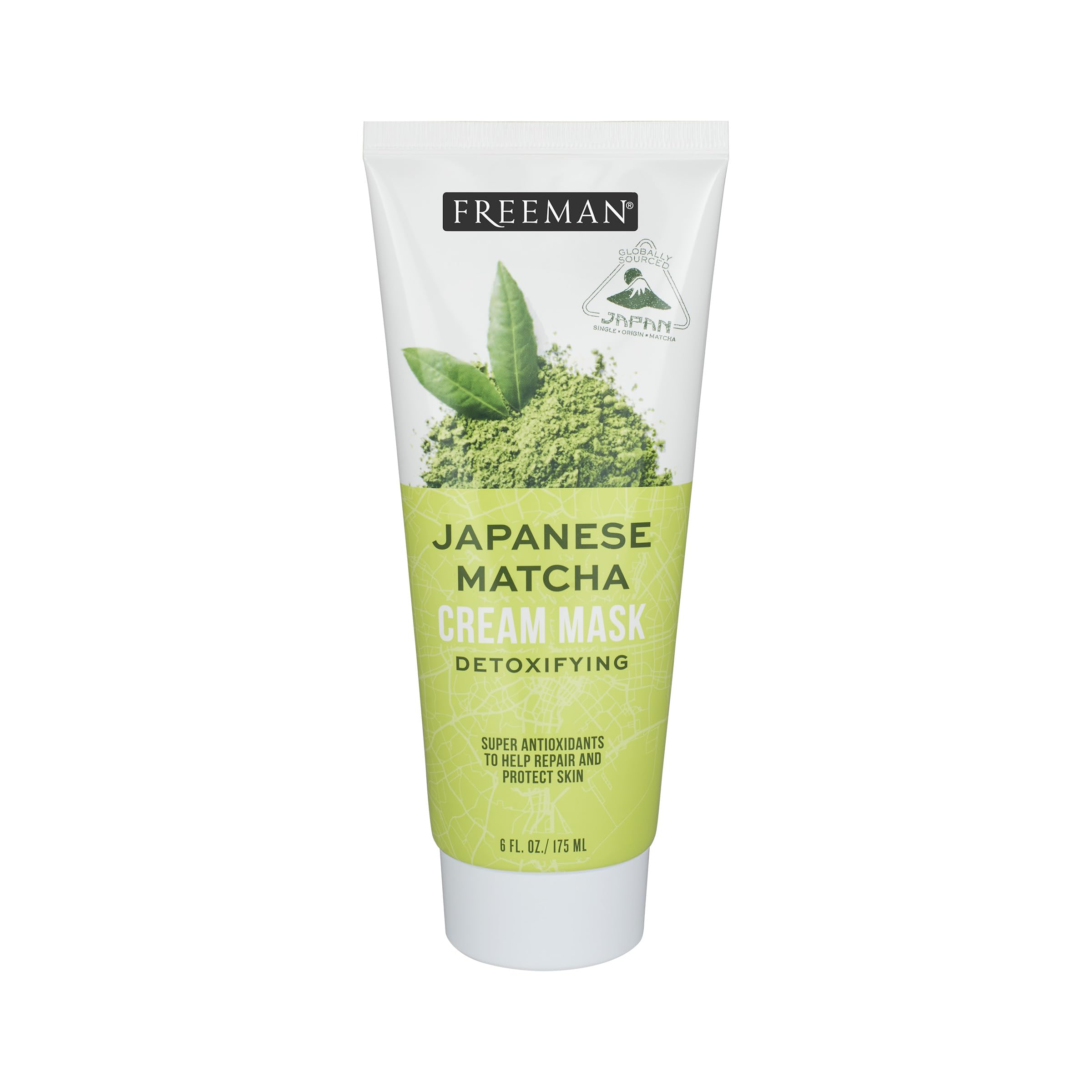 Freeman Exotic Blends Japanese Matcha Cream Mask tube front for detoxifying care