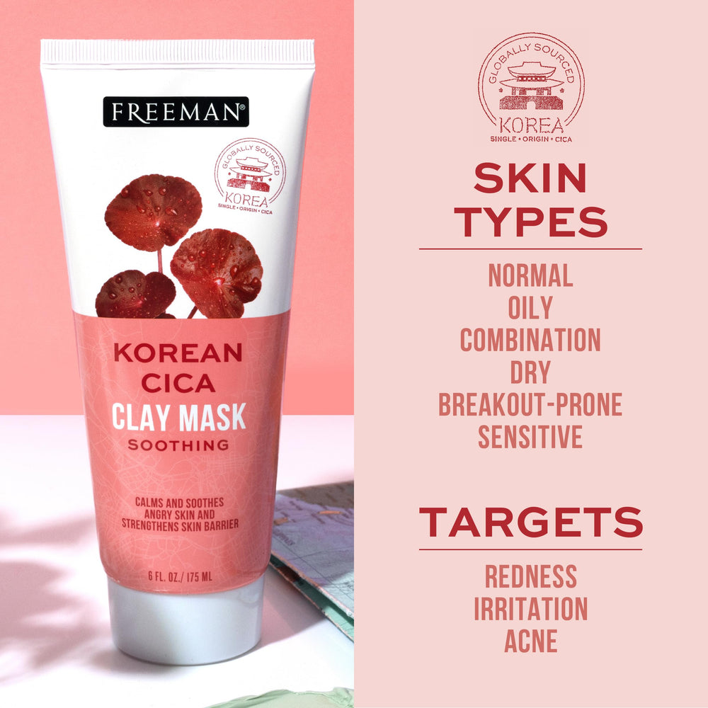 Texture of Freeman Korean Cica clay mask spreading evenly on skin