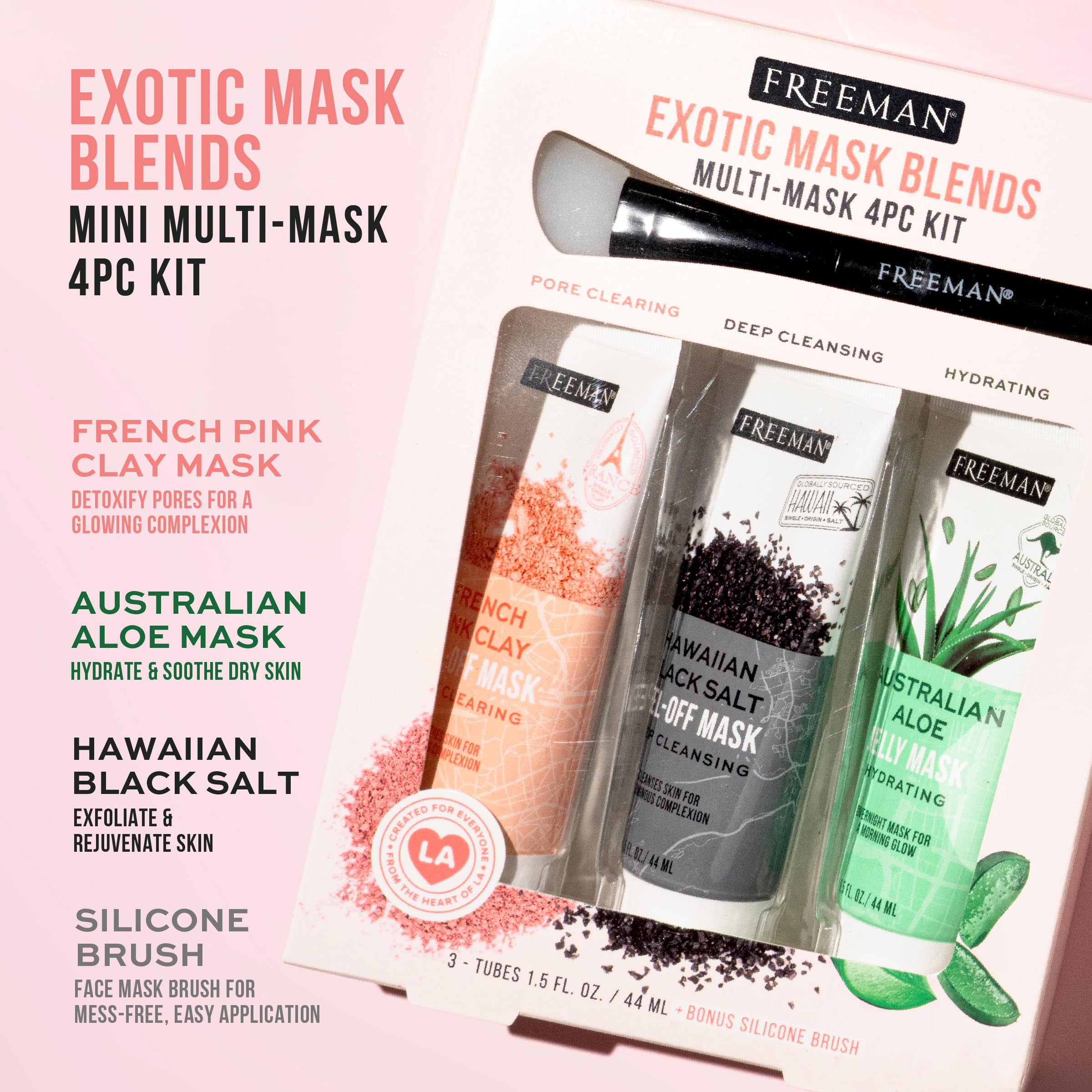 Freeman Mezclas Exóticas: mascarilla sal negra hawaiana exfolia suavemente