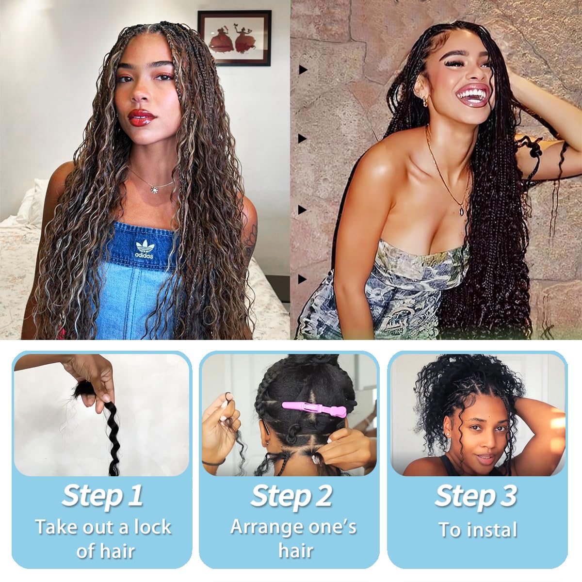 Freemiss natural color braiding hair bulk, soft and elastic