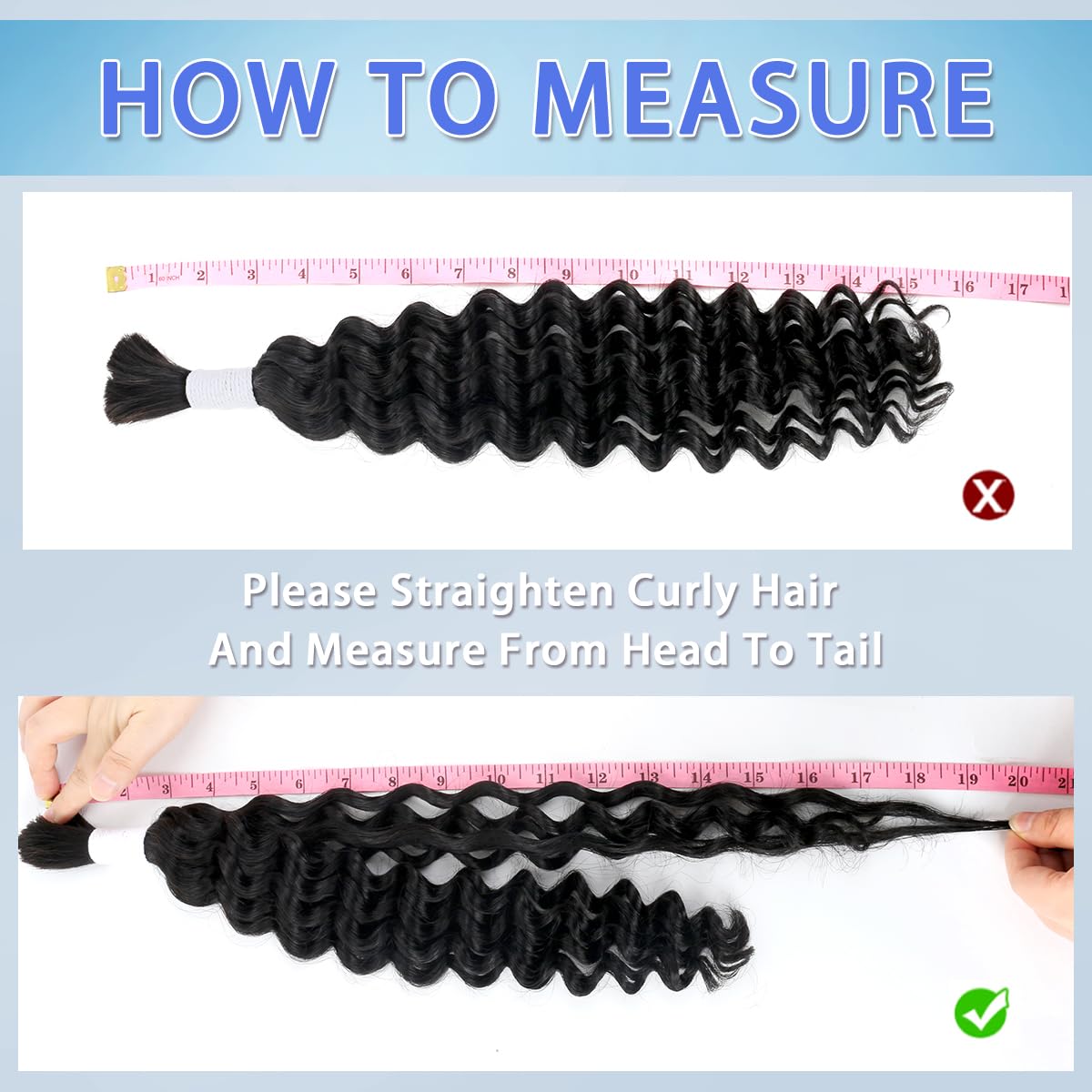 Freemiss no-weft bulk hair for seamless braids and extensions