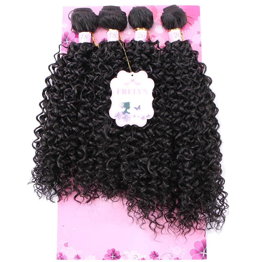 Frelyn kinky curly bundles front view shows natural texture and soft touch for everyday wear