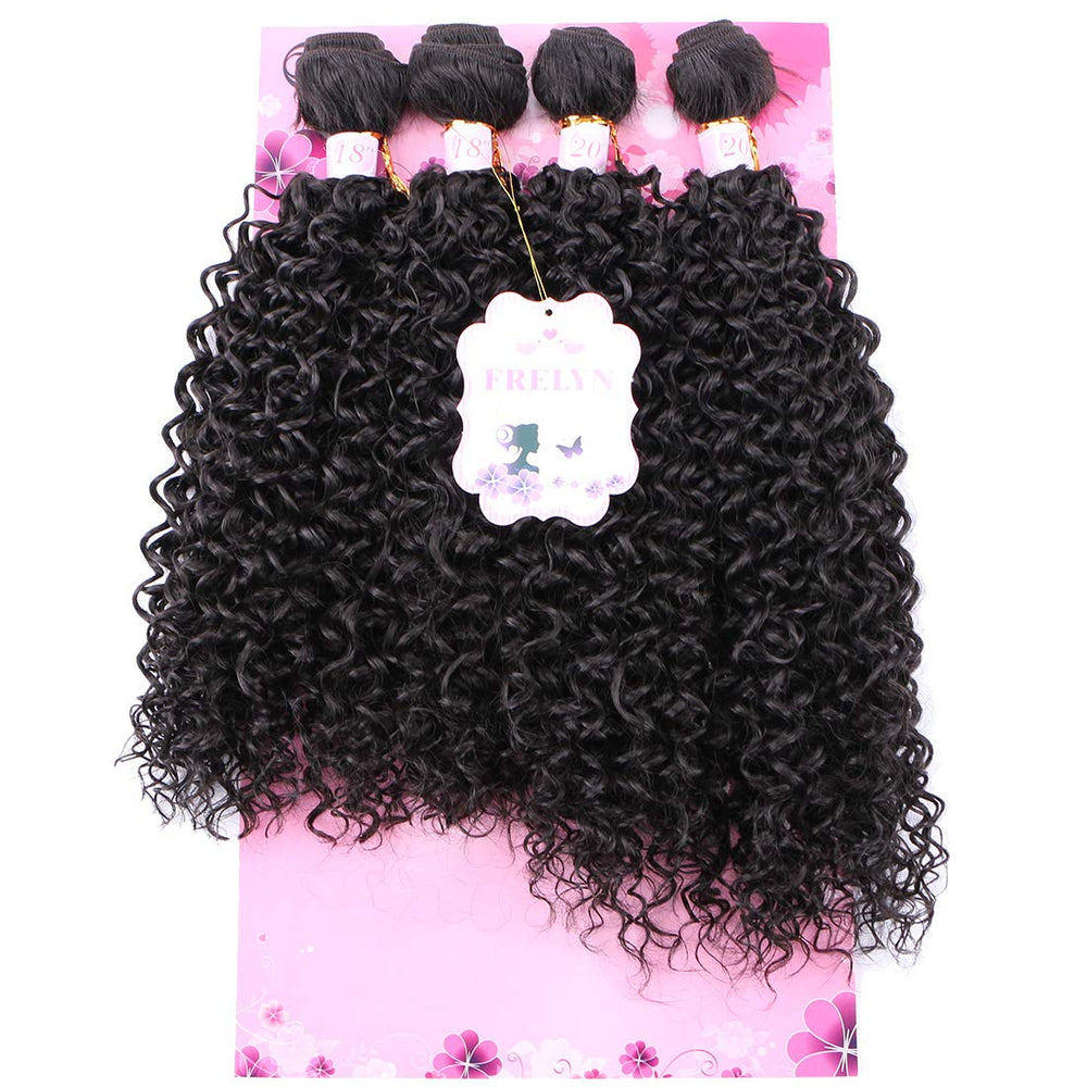 Frelyn kinky curly bundles front view shows natural texture and soft touch for everyday wear