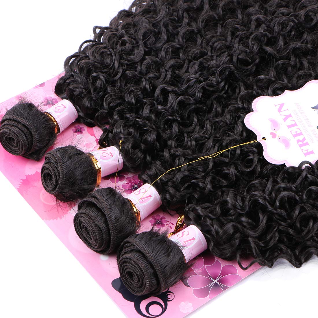 Frelyn 18-20in stretched length close-up reveals voluminous curls and natural drape