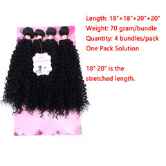 Frelyn Kinky Curly Bundles 18in pack side view with natural bounce.