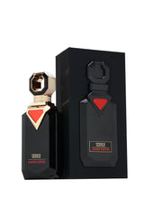 French Avenue Amber Empire EDP bottle side profile shows sleek black silhouette.