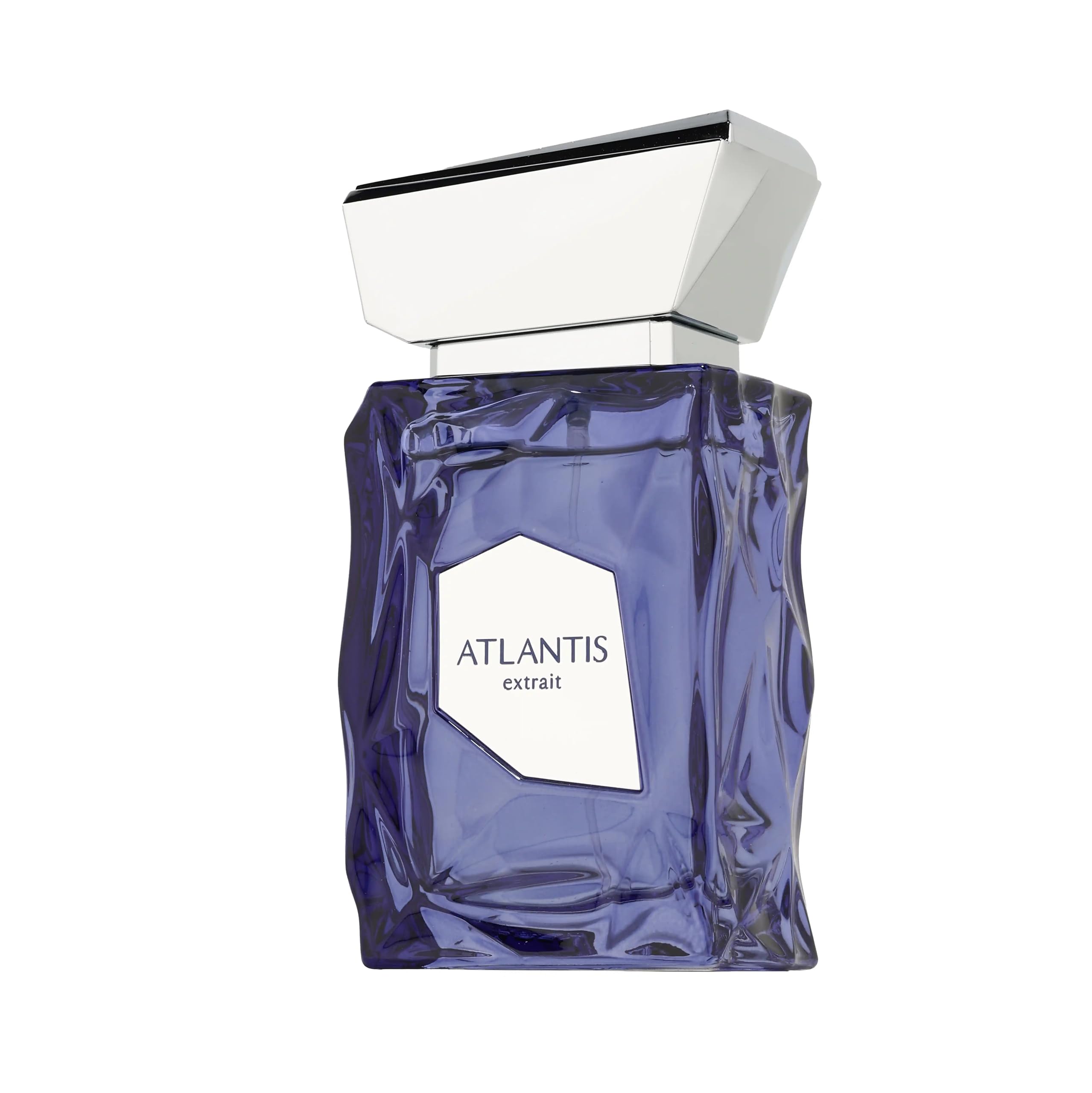 Ambient shot highlights warm amberwood base of Atlantis Extrait EDP