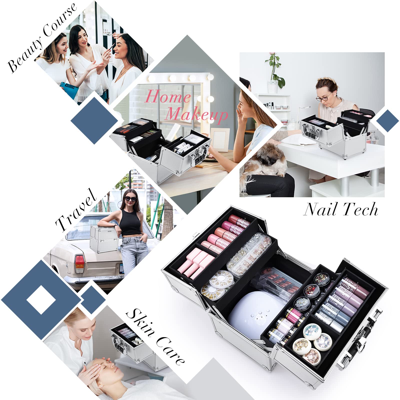 FRENESSA bottom space fits nail polish and small tools.