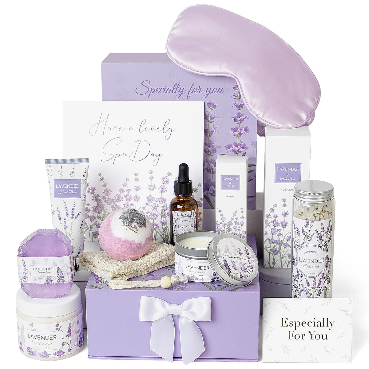 Frerdui Lavender Spa Set bath salts for soothing bath time
