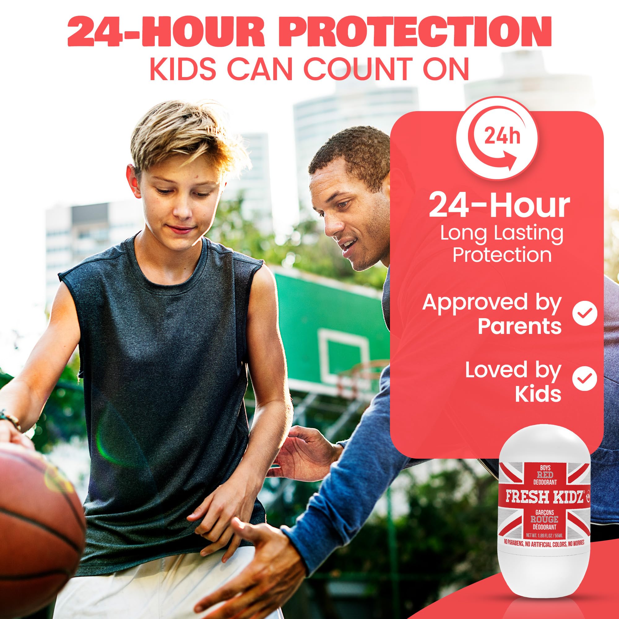Fragrance notes of Fresh Kidz Red: rosemary, cardamom, musk.