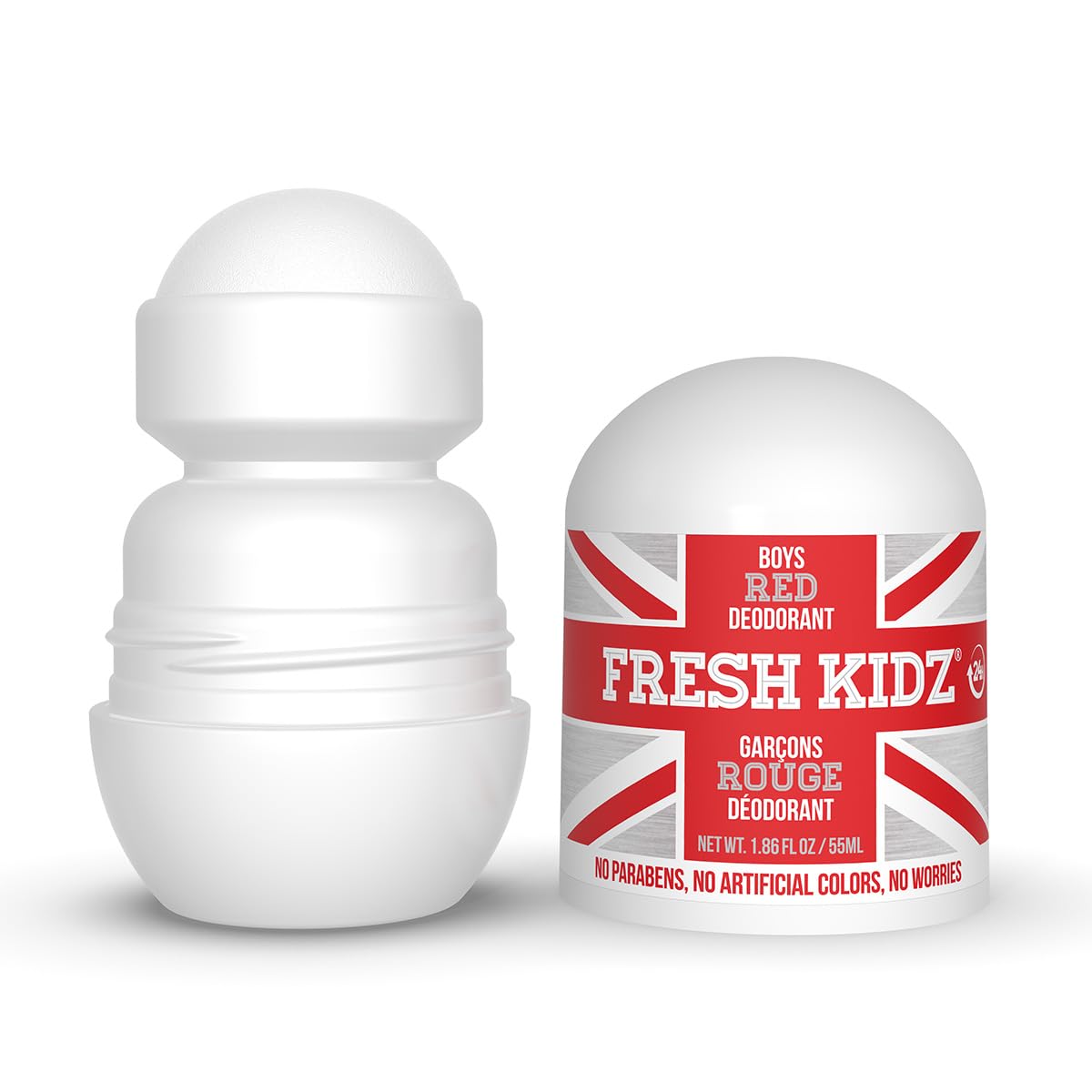 Fresh Kidz vegan and cruelty-free deodorant packaging claim.
