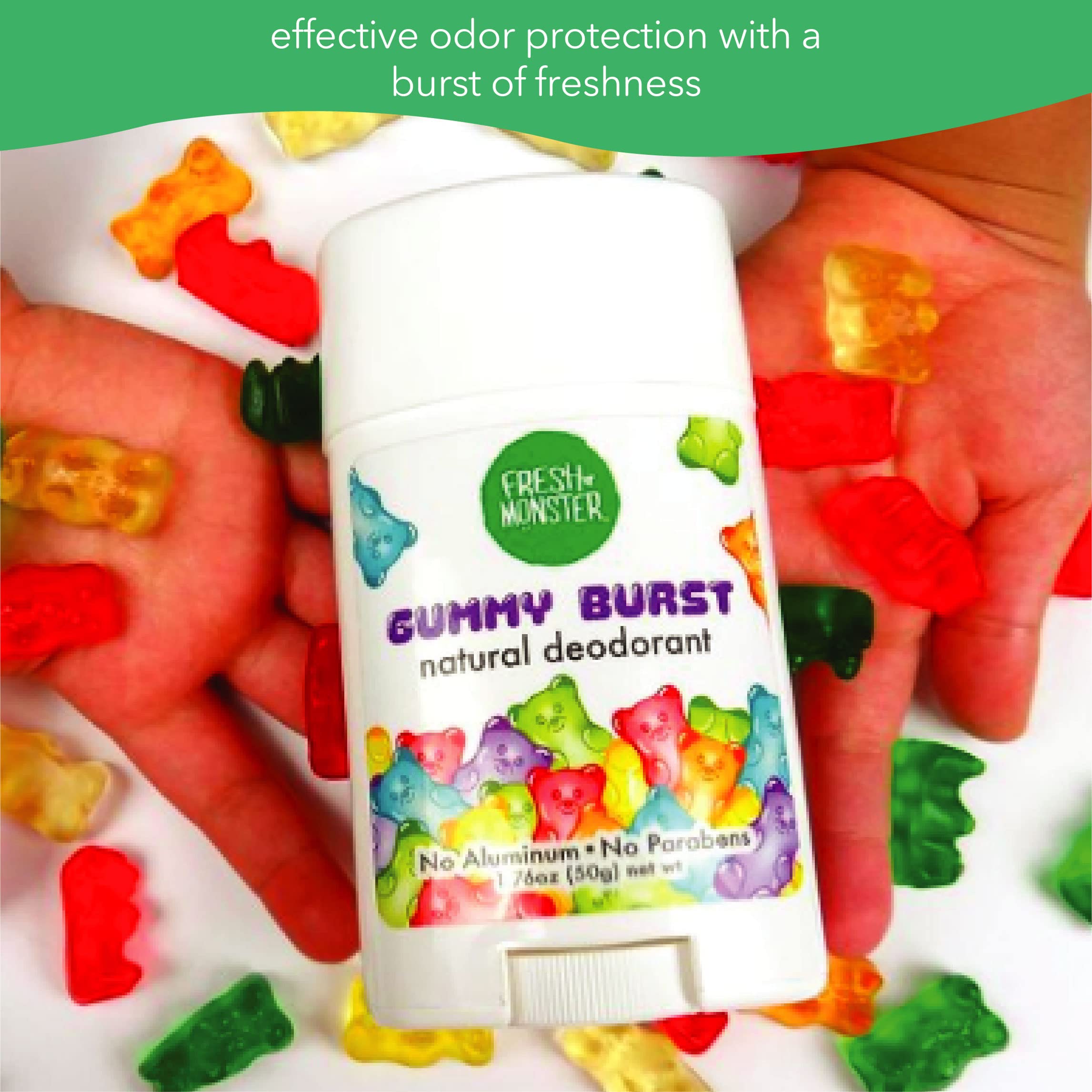 Fresh Monster box showcases hypoallergenic and natural ingredient icons