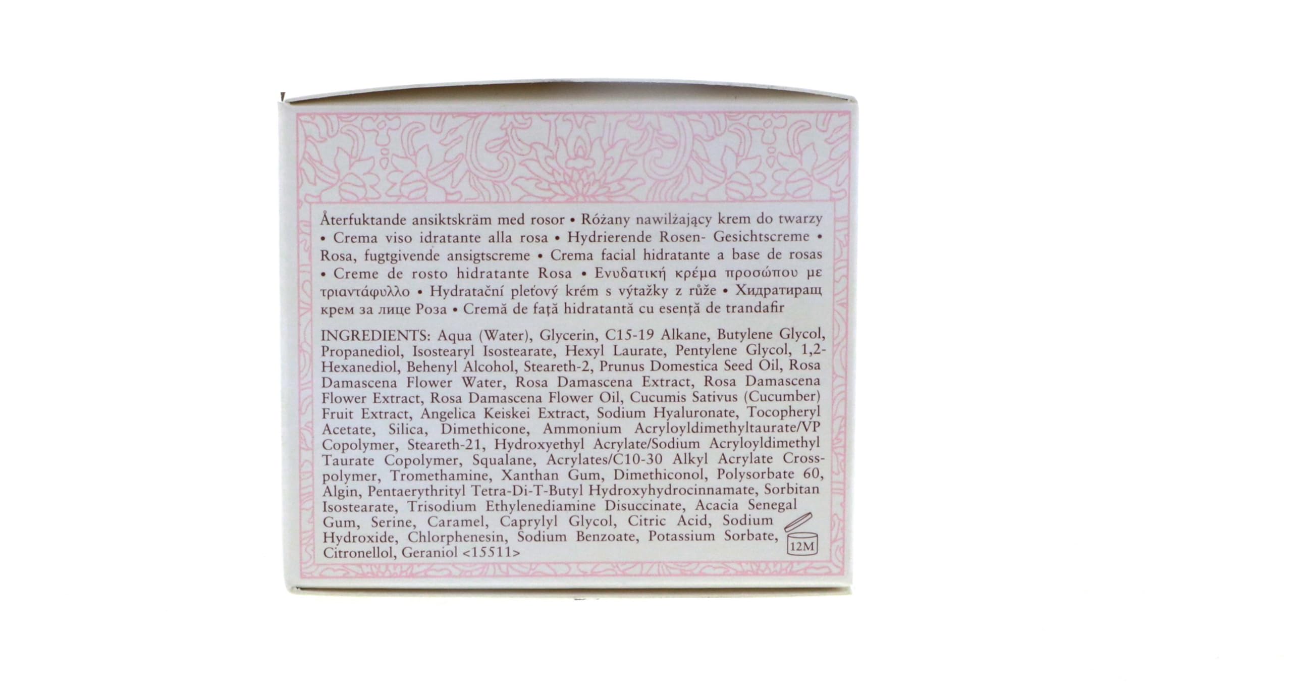 Fresh Rose Deep Hydration ingredient label hints at clean beauty.