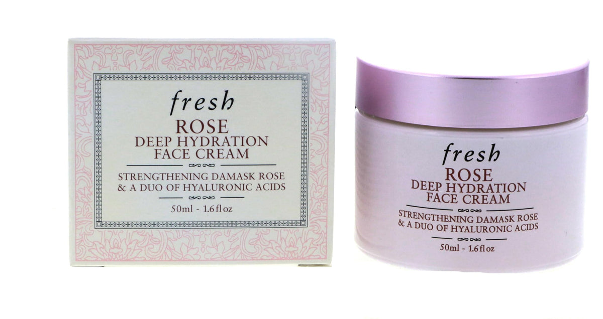 Fresh Rose Deep Hydration Face Cream jar for daily moisturization.
