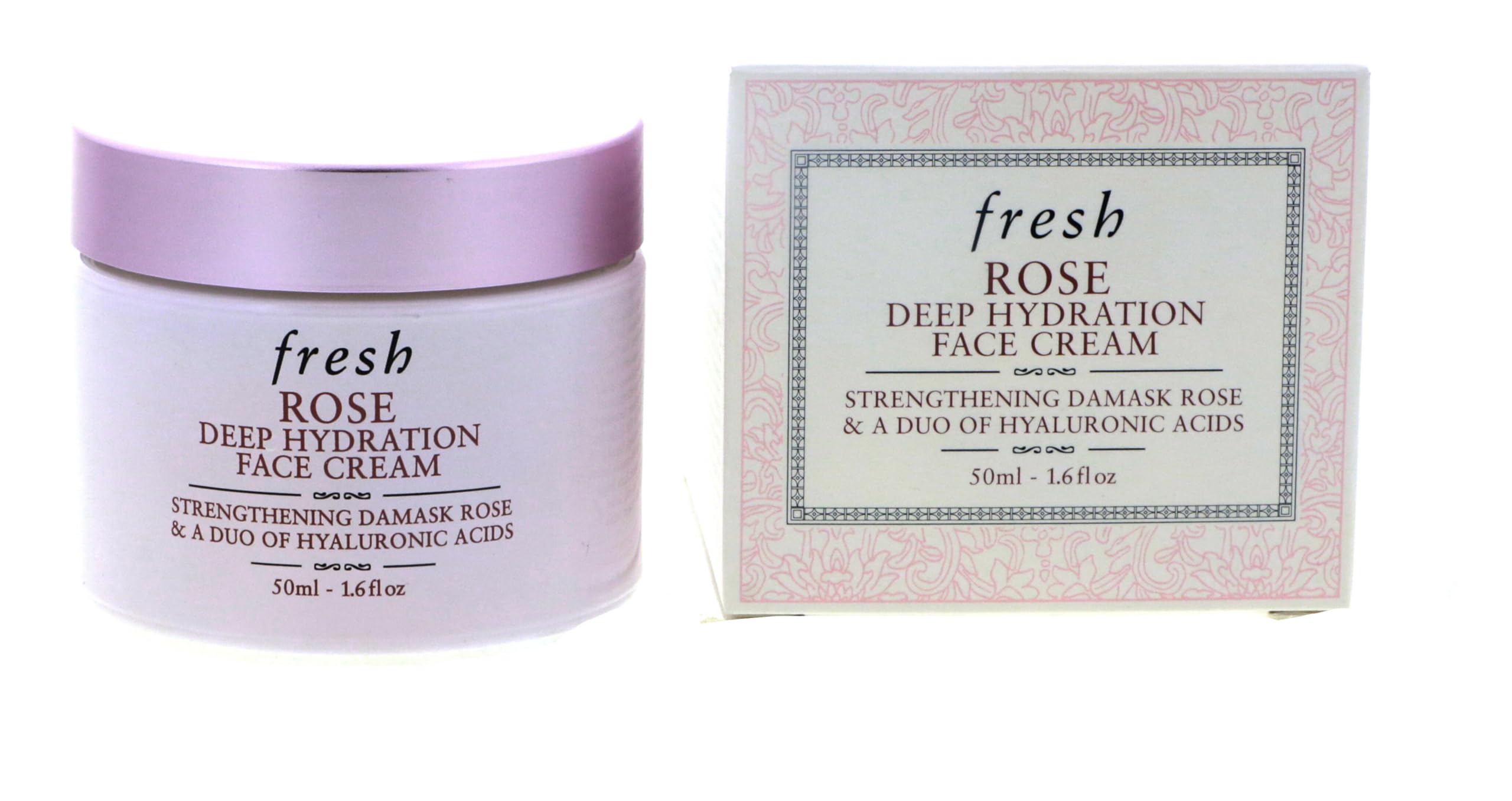 Fresh Rose Deep Hydration swirled on skin shows smooth coverage.